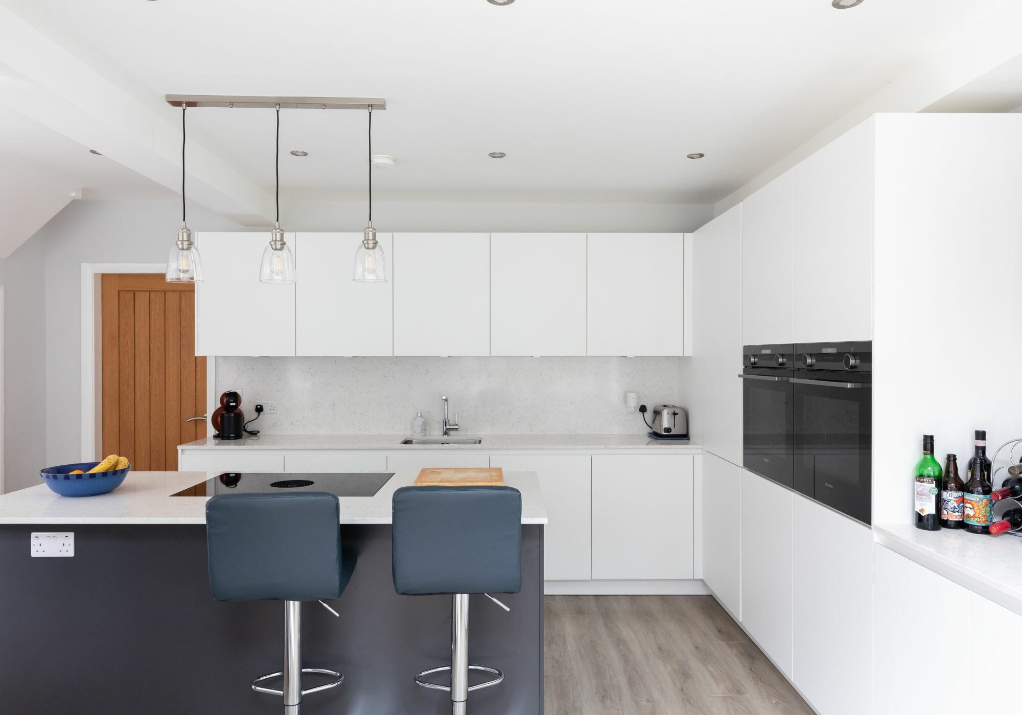 Pronorm Y-Line Arctic White & Midnight Blue Kitchen Project In Halifax ...