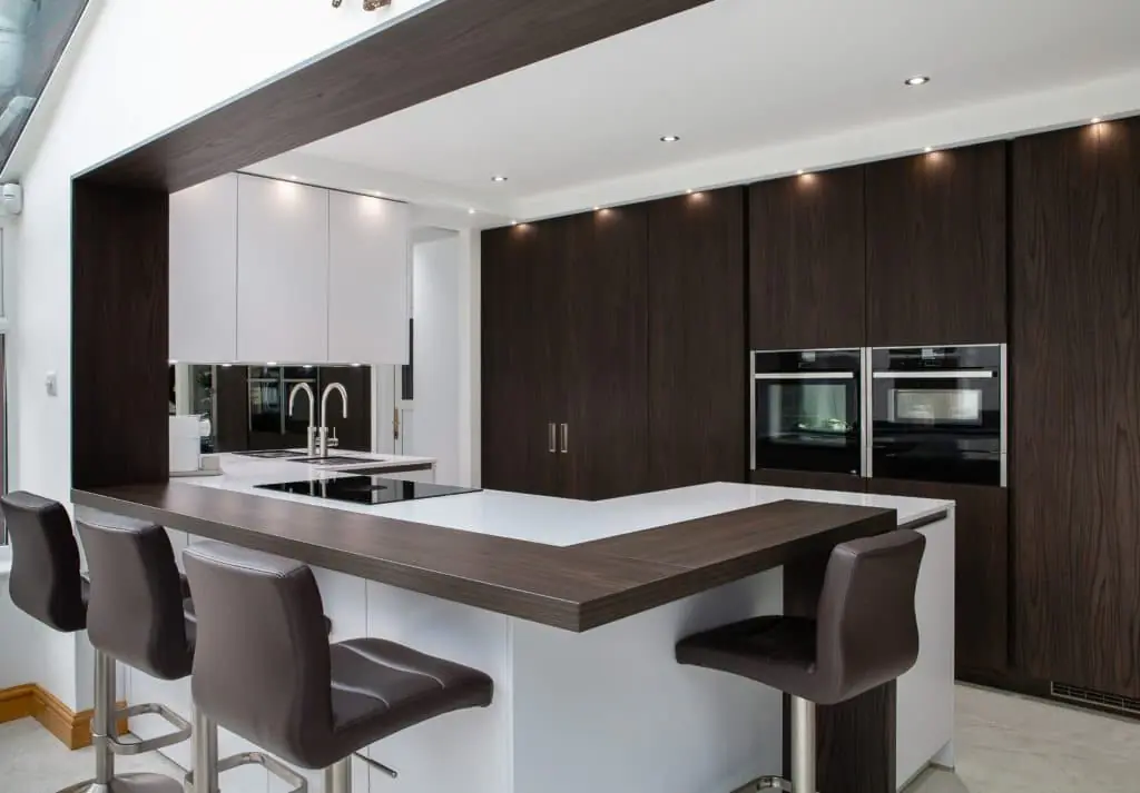 How To Achieve The Perfect Kitchen Lighting Modern Dark Kitchen With Wooden Finish